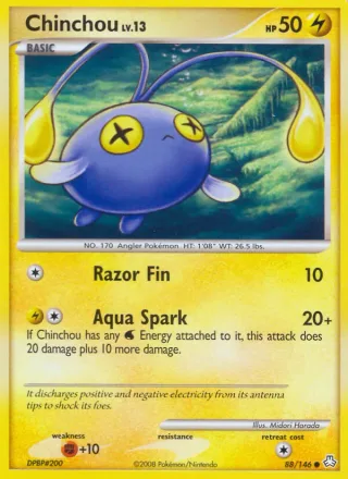 Chinchou #88 · Legends Awakened Pokémon card