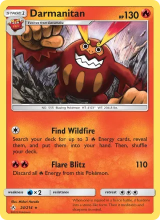 Darmanitan #24 · Unbroken Bonds Pokémon card