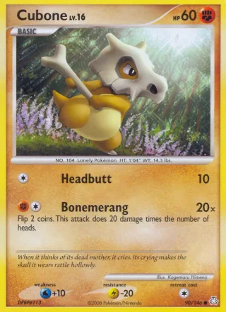 Cubone #90 · Legends Awakened Pokémon card