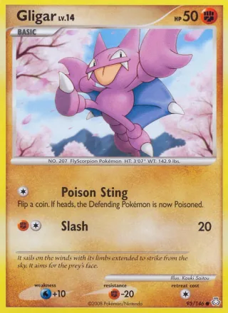 Gligar #95 · Legends Awakened Pokémon card