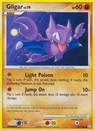 Gligar #94 · Legends Awakened Pokémon card