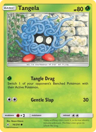 Tangela #16 · Unbroken Bonds Pokémon card