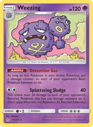 Weezing #74 · Unbroken Bonds Pokémon card