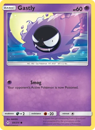 Gastly #68 · Unbroken Bonds Pokémon card