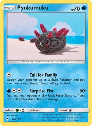 Pyukumuku #53 · Unbroken Bonds Pokémon card