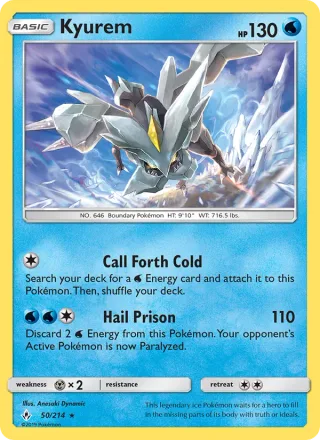 Kyurem #50 · Unbroken Bonds Pokémon card