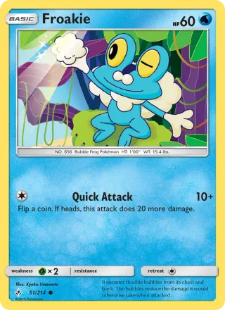 Froakie #51 · Unbroken Bonds Pokémon card