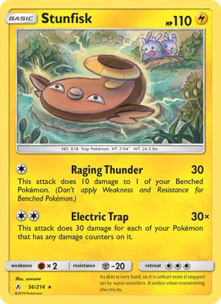 Stunfisk #56 · Unbroken Bonds Pokémon card