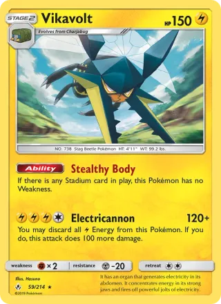 Vikavolt #59 · Unbroken Bonds Pokémon card