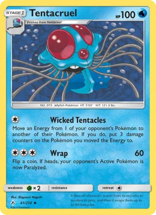 Tentacruel #41 · Unbroken Bonds Pokémon card