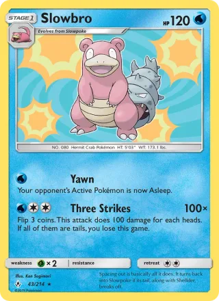 Slowbro #43 · Unbroken Bonds Pokémon card