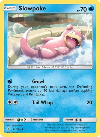 Slowpoke #42 · Unbroken Bonds Pokémon card