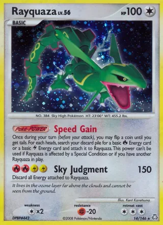 Rayquaza #14 · Legends Awakened Pokémon card