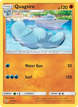 Quagsire #97 · Unbroken Bonds Pokémon card