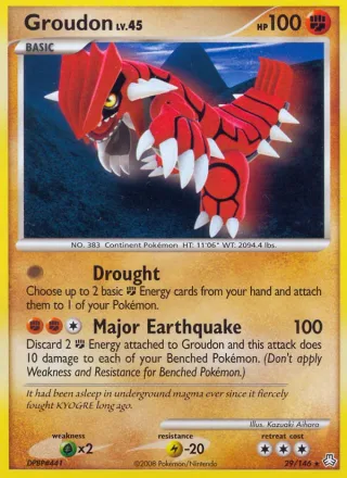 Groudon #29 · Legends Awakened Pokémon card
