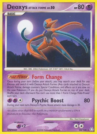Deoxys Attack Forme #24 · Legends Awakened Pokémon card