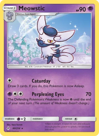 Meowstic #80 · Unbroken Bonds Pokémon card
