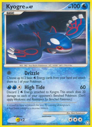 Kyogre #32 · Legends Awakened Pokémon card