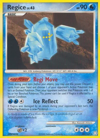 Regice #36 · Legends Awakened Pokémon card