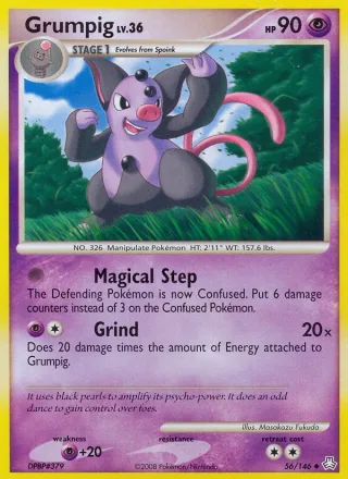 Grumpig #56 · Legends Awakened Pokémon card