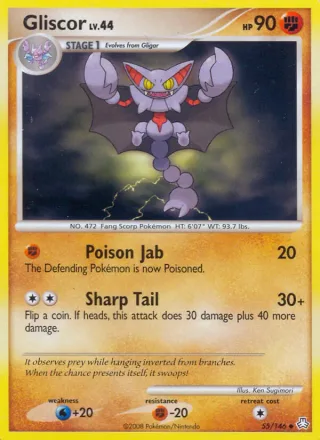 Gliscor #55 · Legends Awakened Pokémon card