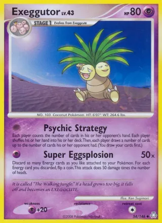 Exeggutor #54 · Legends Awakened Pokémon card