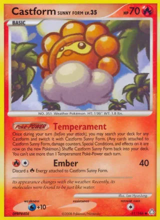 Castform Sunny Form #51 · Legends Awakened Pokémon card