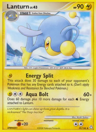 Lanturn #59 · Legends Awakened Pokémon card