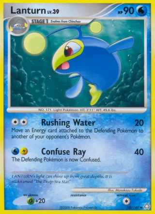 Lanturn #58 · Legends Awakened Pokémon card