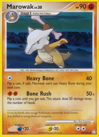 Marowak #63 · Legends Awakened Pokémon card