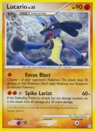 Lucario #61 · Legends Awakened Pokémon card