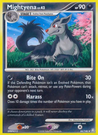 Mightyena #66 · Legends Awakened Pokémon card
