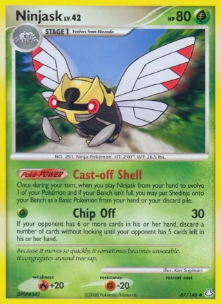 Ninjask #67 · Legends Awakened Pokémon card