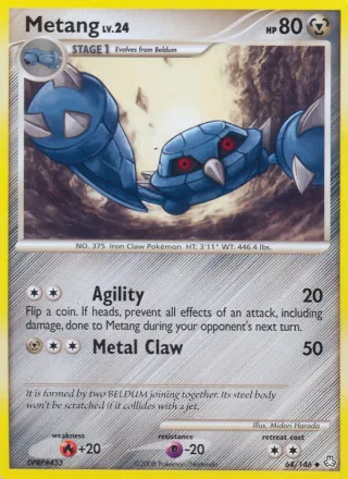 Metang #64 · Legends Awakened Pokémon card
