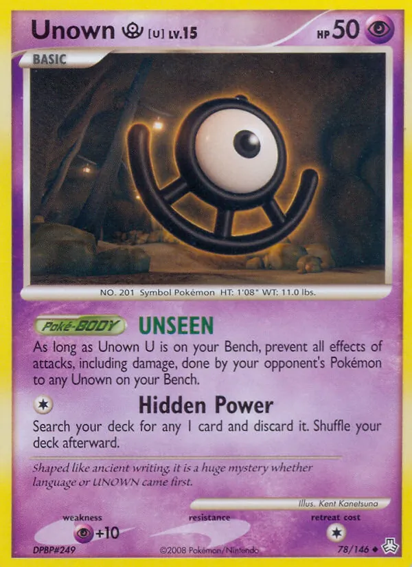 Unown U full card art