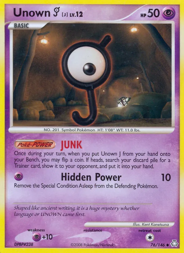 Unown J full card art