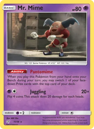 Mr. Mime #11 · Detective Pikachu Pokémon card