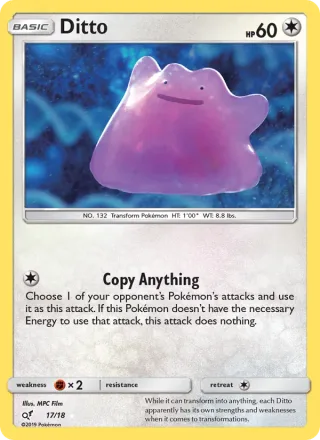 Ditto #17 · Detective Pikachu Pokémon card
