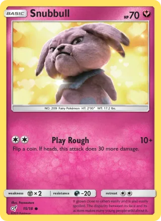 Snubbull #15 · Detective Pikachu Pokémon card