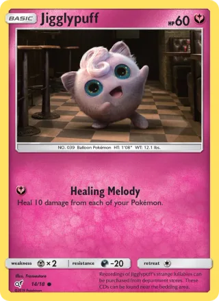 Jigglypuff #14 · Detective Pikachu Pokémon card