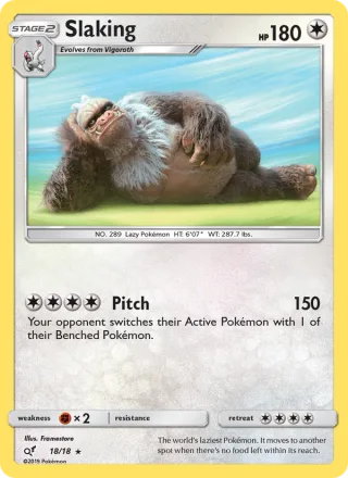 Slaking #18 · Detective Pikachu Pokémon card