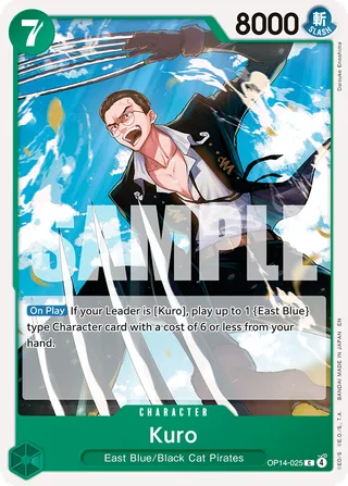 Kuro #OP14-025 · The Azure Sea's Seven One Piece card