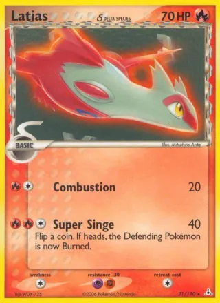Latias δ #21 · Holon Phantoms Pokémon card