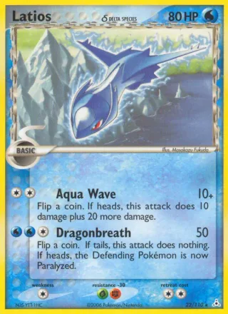 Latios δ #22 · Holon Phantoms Pokémon card
