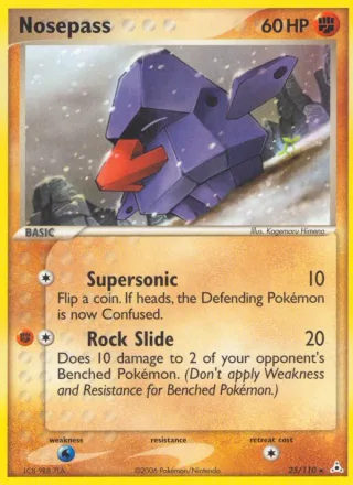 Nosepass #25 · Holon Phantoms Pokémon card