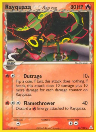 Rayquaza δ #26 · Holon Phantoms Pokémon card