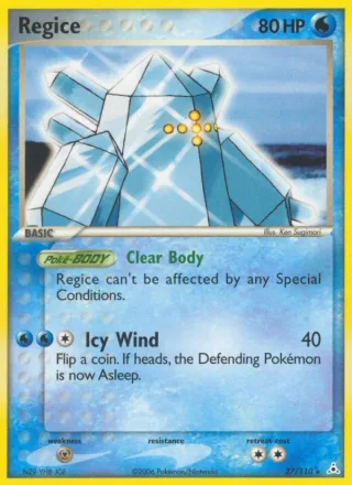 Regice #27 · Holon Phantoms Pokémon card
