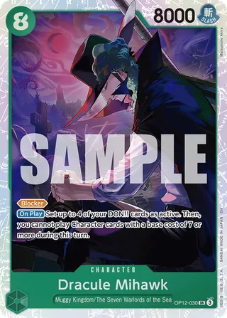 Dracule Mihawk #OP12-030 · Legacy of the Master One Piece card