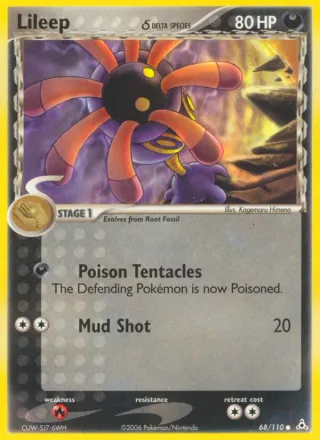 Lileep δ #68 · Holon Phantoms Pokémon card