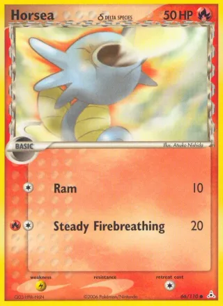 Horsea δ #66 · Holon Phantoms Pokémon card
